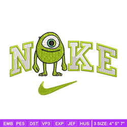 nike x mike embroidery design, disney monster embroidery, nike design,embroidery file,embroidery -alex norman