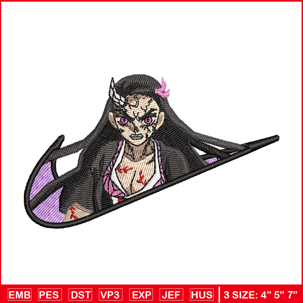 Nike x nezuko embroidery design, Nezuko embroidery, Nike design, Embroidery shirt, Embroidery file, Digital download.jpg