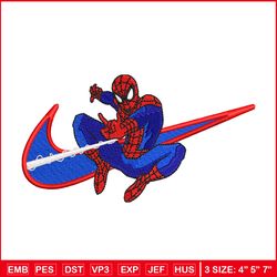 nike x spiderman embroidery design, mavel embroidery, nike design, embroidery shirt, embroidery file