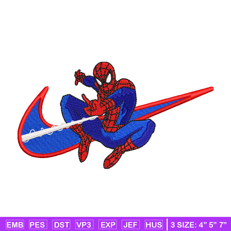Nike x Spiderman embroidery design, Nike x Spiderman embroidery, movie design, embroidery file, Digital download.jpg