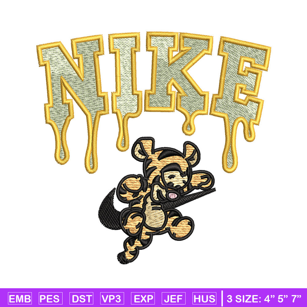 Nike x tigger embroidery design, Pooh embroidery, Nike design, Embroidery shirt, Embroidery file, Digital download.jpg