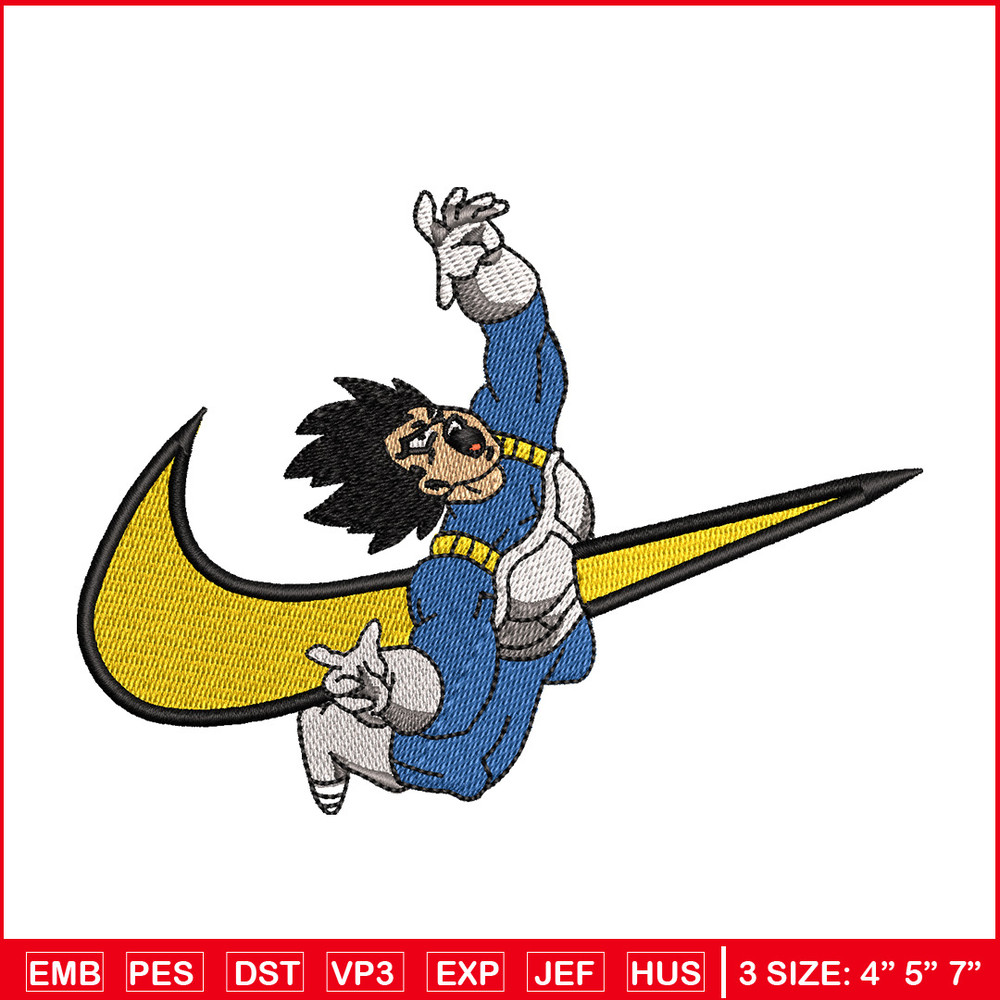 Nike x vegeta embroidery design, Dragonball embroidery, Nike design, Embroidery shirt, Embroidery file, Digital download 1.jpg