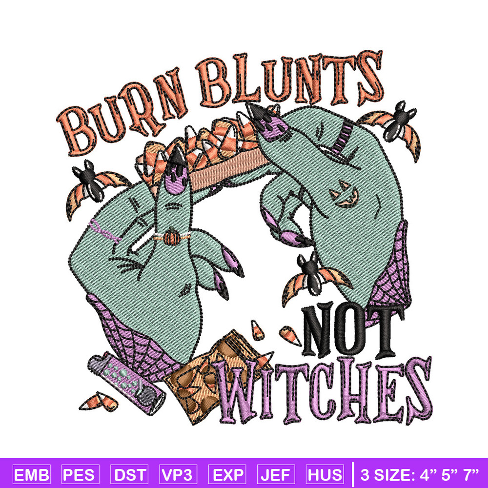 Not witches embroidery design, Horror embroidery, Embroidery file, Embroidery shirt, Emb design, Digital download.jpg