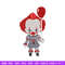 Pennywise chibi embroidery design, Horror embroidery, Embroidery file,Embroidery shirt, Emb design, Digital download.jpg