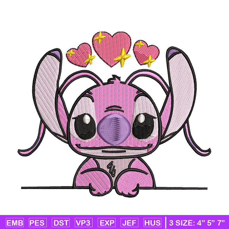 Pink stitch embroidery design, Stitch embroidery, Emb design, Embroidery shirt, Embroidery file, Digital download.jpg