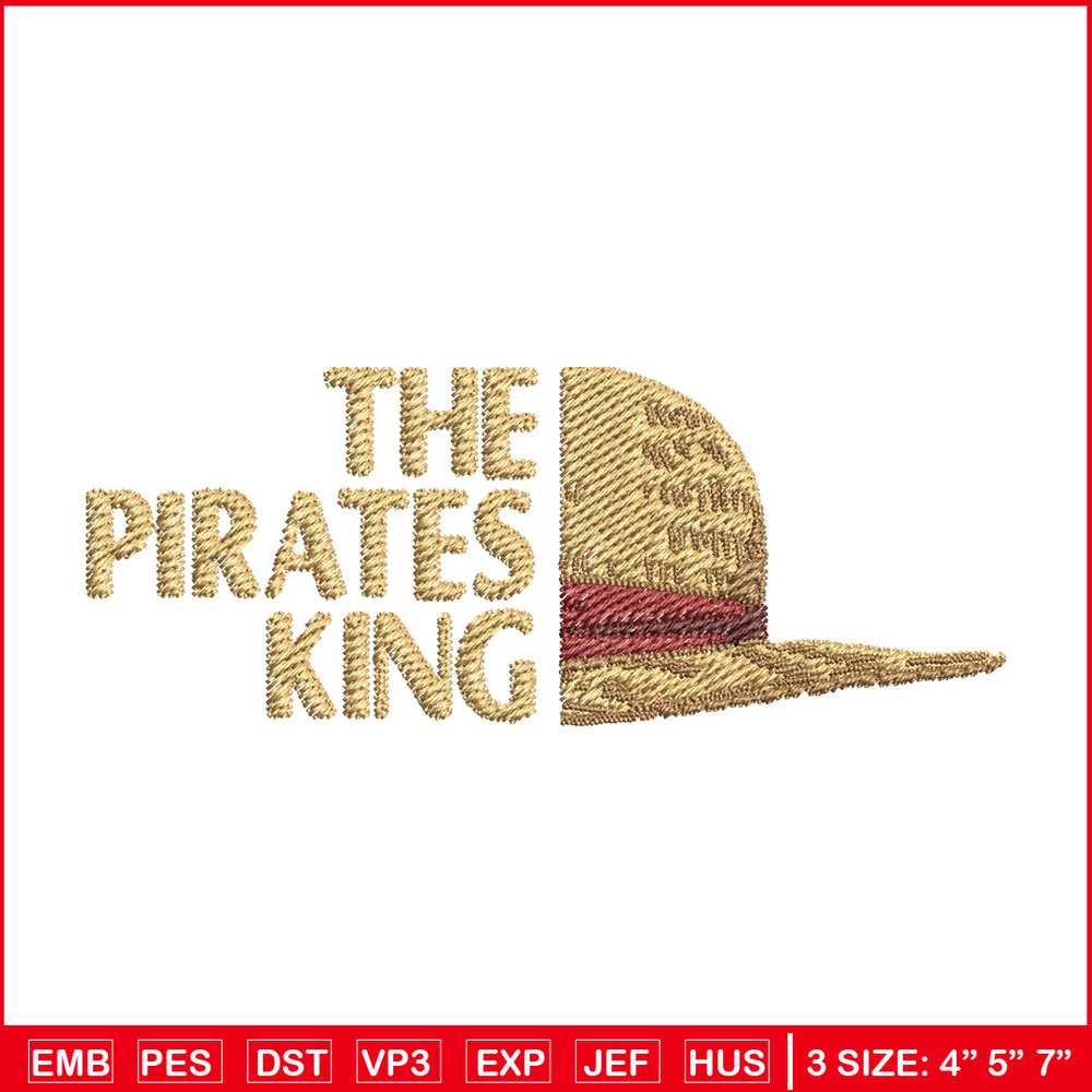 Priates king embroidery design, One piece embroidery, Anime design, Embroidery file, Embroidery shirt, Digital download.jpg