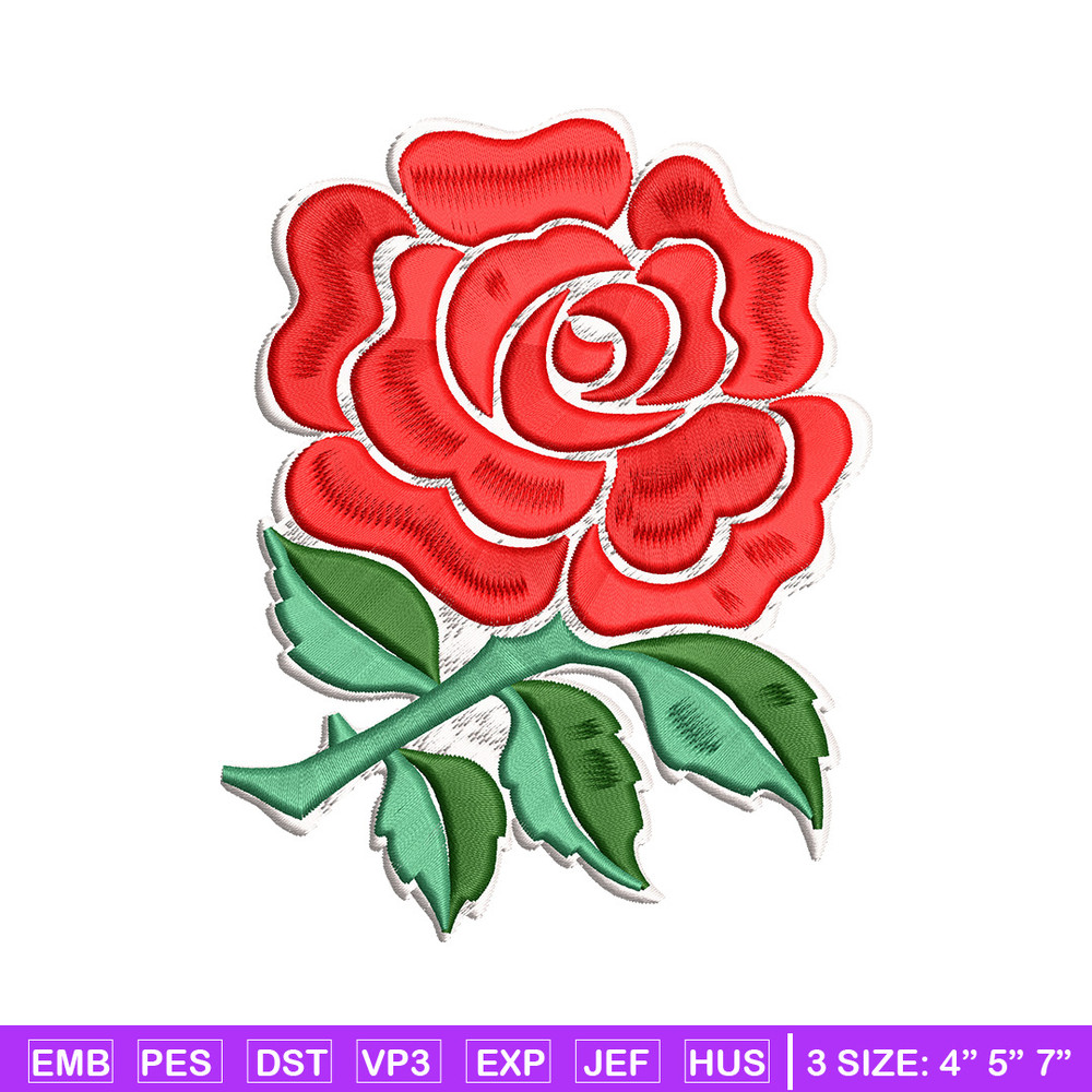 Red rose embroidery design, Rose embroidery, Emb design, Embroidery shirt, Embroidery file, Digital download.jpg