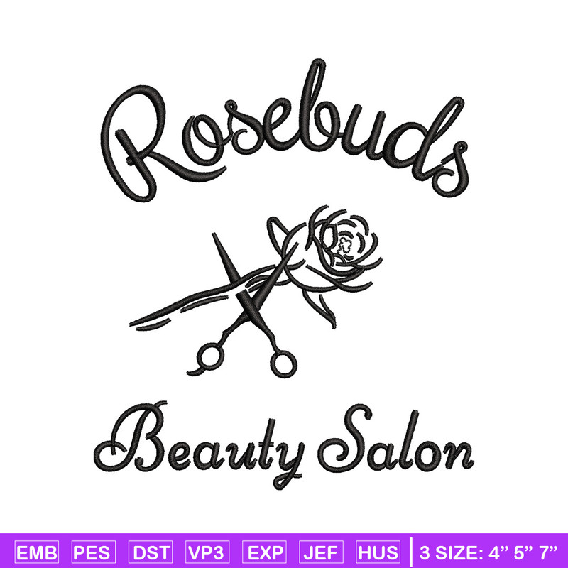 Rosebudes embroidery design, Beauty salon embroidery, Emb design, Embroidery shirt, Embroidery file, Digital download.jpg