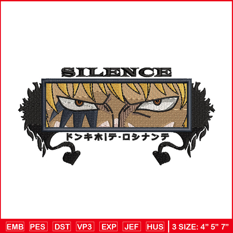 Rosinante eyes embroidery design, One piece embroidery, Anime design, Embroidery shirt, Embroidery file,Digital download.jpg