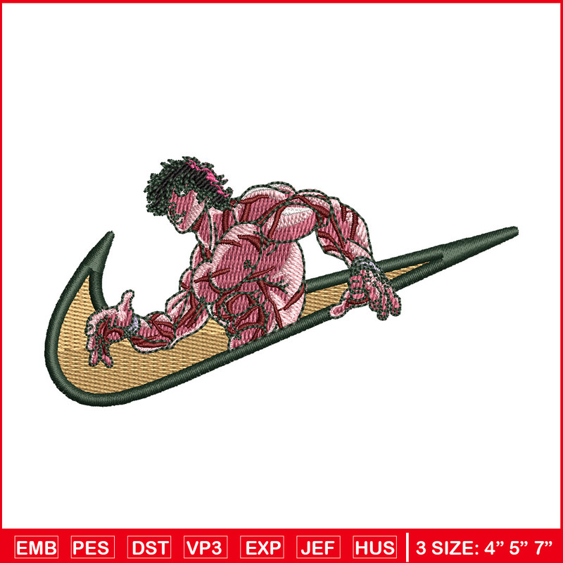 Swoosh baki embroidery design, Baki embroidery, Nike design,Embroidery file, Embroidery shirt, Digital download.jpg