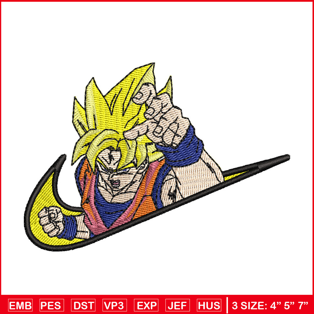Swoosh goku embroidery design, Dragonball embroidery, Anime design, Embroidery file, Embroidery shirt, Digital download.jpg