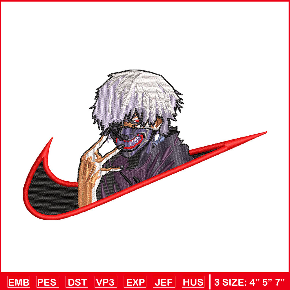 Swoosh kaneki embroidery design, Kaneki embroidery,Anime design, Embroidery file, Embroidery shirt, Digital download.jpg