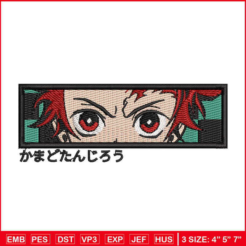 Tanjiro eyes box embroidery design, Tanjiro embroidery, Anime design, Embroidery shirt, Embroidery file,Digital download.jpg