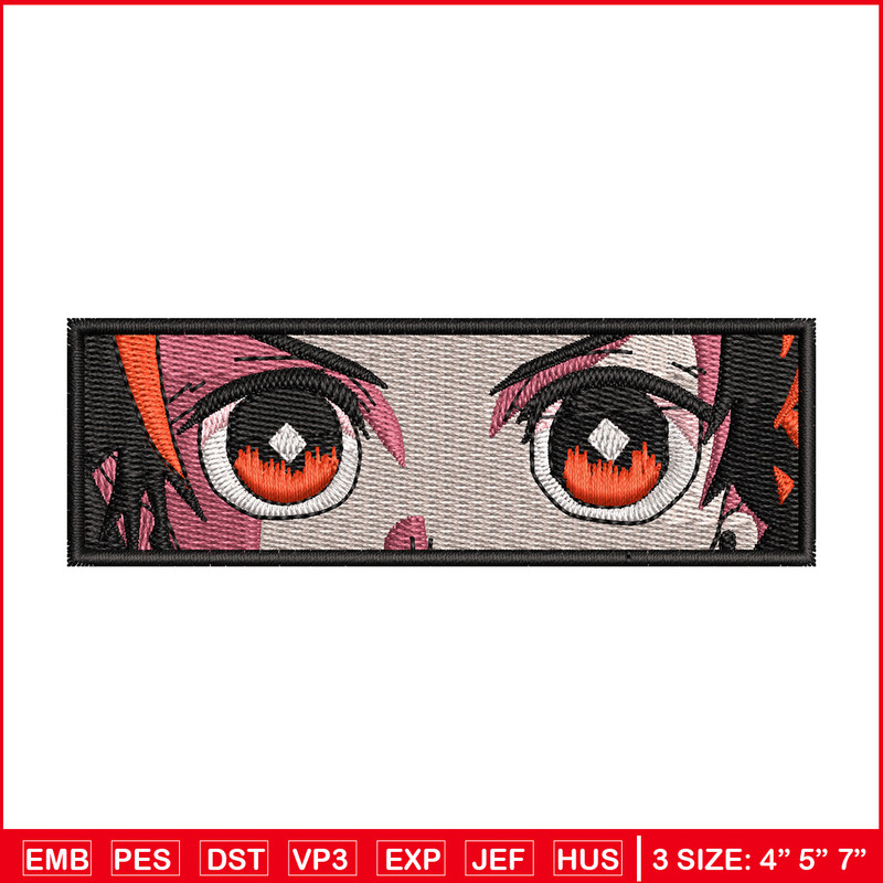 Tanjiro eyes embroidery design, Tanjiro embroidery, Anime design, Embroidery shirt, Embroidery file, Digital download.jpg