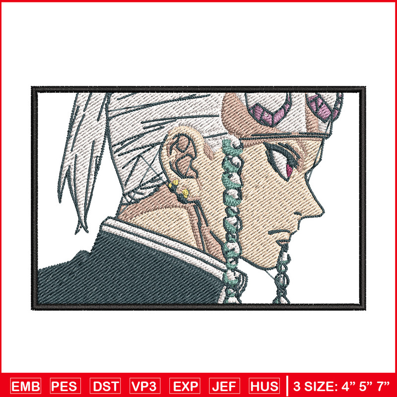 Tengen face embroidery design, Tengen embroidery, Anime design, Embroidery shirt, Embroidery file, Digital download.jpg