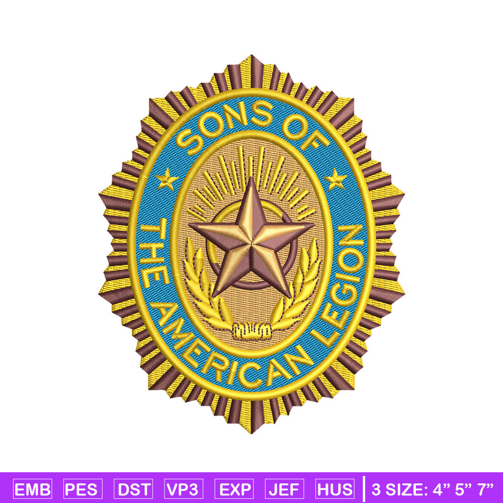 The american legion embroidery design, Logo embroidery, Emb design, Embroidery shirt, Embroidery file, Digital download.jpg