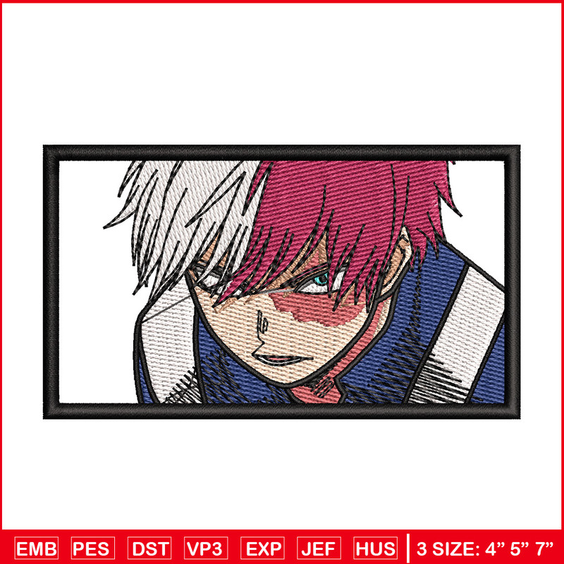 Todoroki box embroidery design, Mha embroidery, Embroidery shirt, Embroidery file, Anime design, Digital download.jpg
