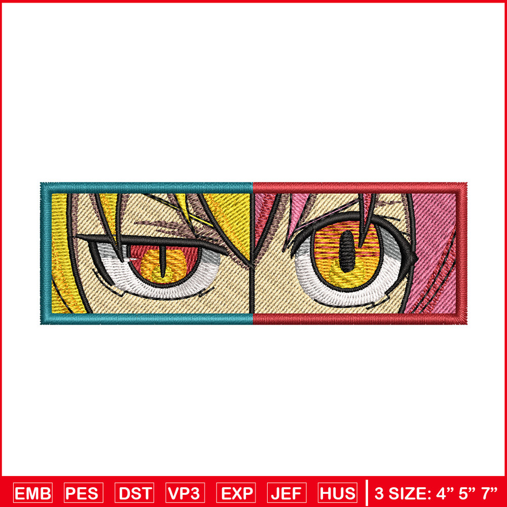 Tohru eyes embroidery design, Dragon maid embroidery, Anime design, Embroidery shirt, Embroidery file,Digital download.jpg