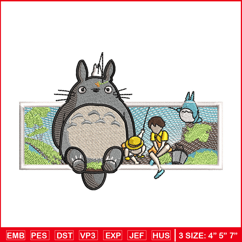 Totoro embroidery design, Studio Ghibli embroidery, Nike design, Embroidery shirt, Embroidery file, Digital download.jpg