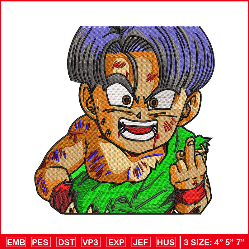 Trunks kid embroidery design, Dragonball embroidery, Nike design, Embroidery shirt, Embroidery file, Digital download.jpg