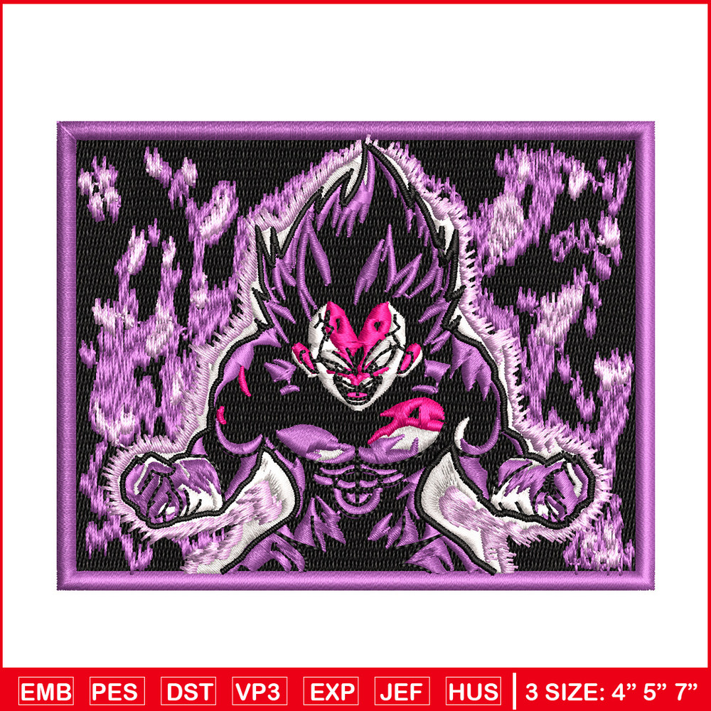 Vegeta ultra embroidery design, Dragonball embroidery, Nike design, Embroidery shirt, Embroidery file, Digital download.jpg