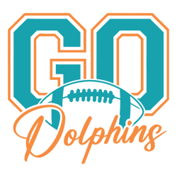 Go Dolphins Football Team Nfl SVG