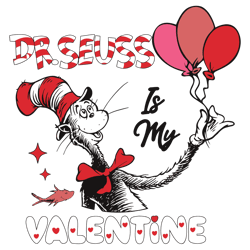 Cute Dr Seuss Is My Valentine SVG