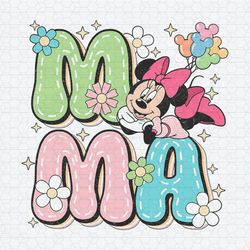 Floral Mama Minnie House Balloon PNG