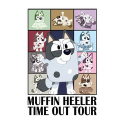 Vintage Bluey Muffin Taylor Swift Eras Tour Png Muffin Heeler Time Out Tour Png Muffin Eras Png