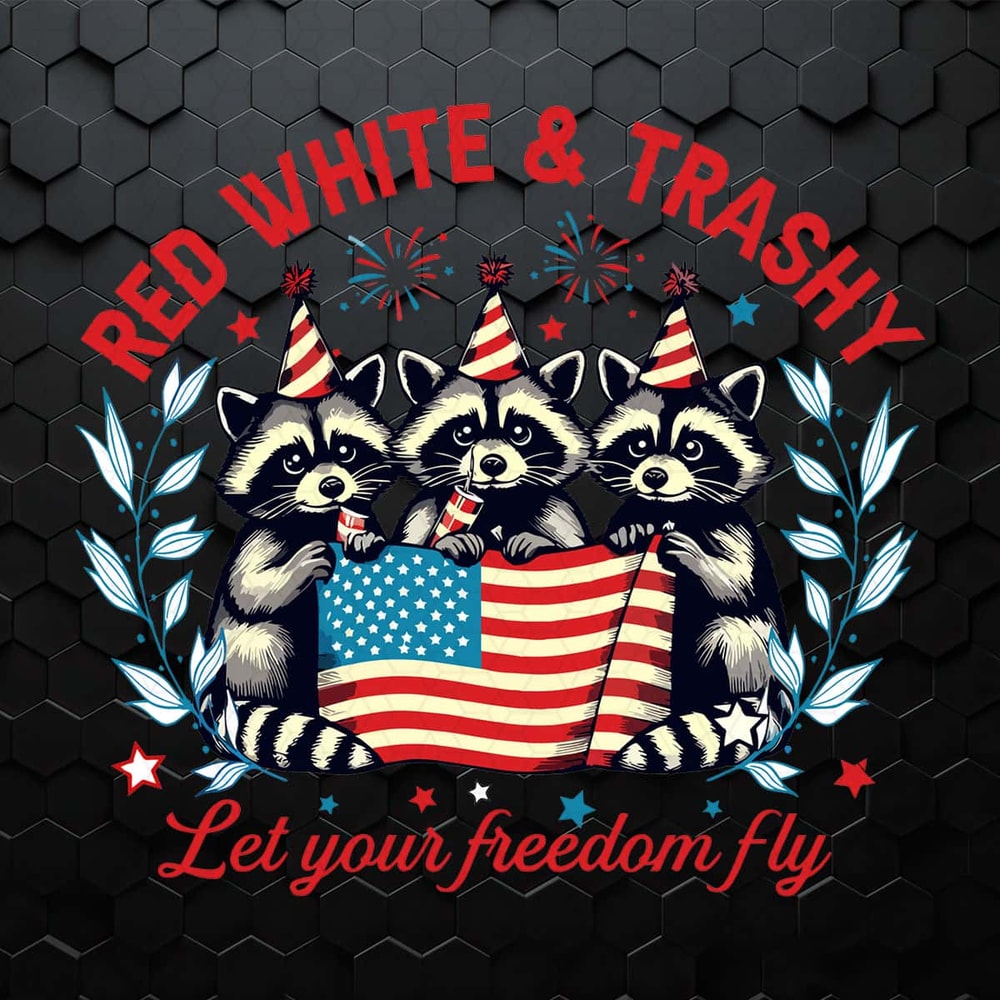 4th of July Red White And Trashy Raccoon PNG.jpg