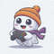 Cute Ghost Halloween Gamer Bougie Ghost Here for the boos PNG.jpg