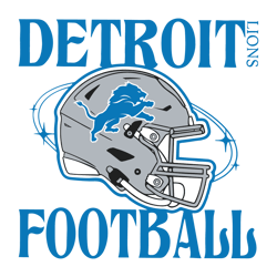 Gameday Detroit Lions Football Helmet SVG