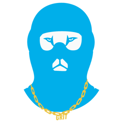 Funny Detroit Grit Blue Ski Mask SVG
