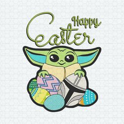 Star Wars Baby Yoda Happy Easter PNG