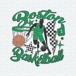 Groovy Nba Boston Basketball SVG
