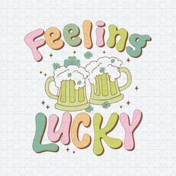 Retro St Patrick's Day Feeling Lucky Beer SVG