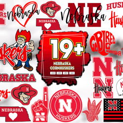 19 Files Nebraska Cornhuskers Football Svg Bundle, Cornhuskers Logo Svg