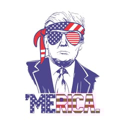 us flag merica donald trump svg independence 4th of july svg trump with glasses