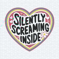 silently screaming dead inside but also love rainbows svg