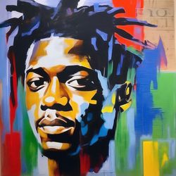 Jean-Michel Basquiat Original Wall Art, Jean-Michel Basquiat Original Painting, Jean-Michel Basquiat Wall Art,