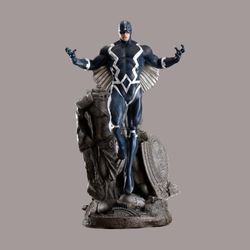 Black Bolt marvel 3D printed hand painted custom figure, Black Bolt figure handpaint high detail, for Fans Black Bolt