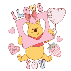 Disney Valentine Pooh Love You SVG