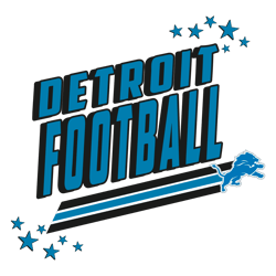 Retro Detroit Football Lions Logo SVG