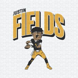 Justin Fields Pittsburgh Caricature Football Player SVG