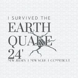Retro I Survived The Earthquake 24 SVG
