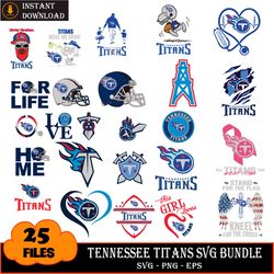 25 Files Tennessee Titans Svg Bundle, Titans Logo Svg, Titans Helmet Svg