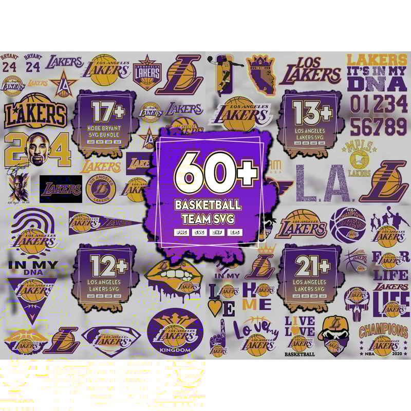 60 Files Los Angles Lakers Basketball Team Svg Bundle, Lakers Svg.png
