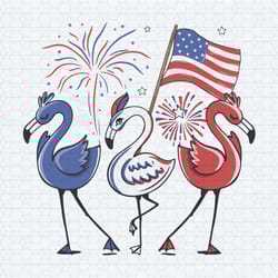 patriotic flamingo american flag 4th of july svg