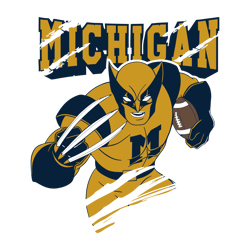 Michigan Wolverines Mandalorian Football SVG