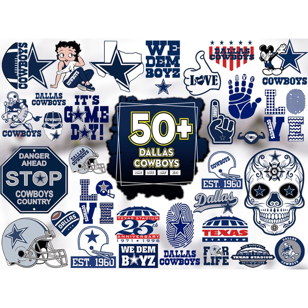 50 Files Dallas Cowboys SVG Bundle, Dallas Cowboys SVG, Nfl | Inspire ...